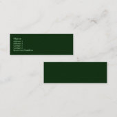 Carte verte simple de profil de grès (Devant / Derrière)