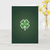 Carte verte simple Trèfle Chanceux (Fleur jaune)