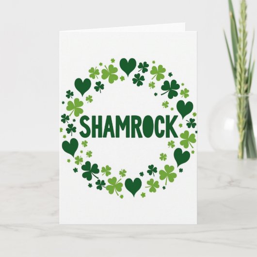 Carte verte trèfle irlandaise (Devant)