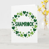 Carte verte trèfle irlandaise (Fleur jaune)