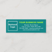 Carte verte Turquoise de taille mini pour les entr (Devant)