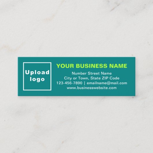 Carte verte Turquoise de taille mini pour les entr (Devant)