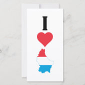 Carte Vertical I Love Luxembourg / I Heart Luxembourg (Devant)