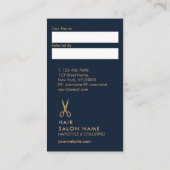 Carte verticale de référence de coiffeur (Dos)