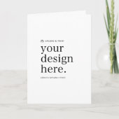 Carte Verticale Pliée | Conception Importée Budget (Devant)