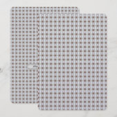 Carte verticale vierge diamant bleu chaîne marron (Devant / Derrière)