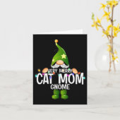Carte Very Merry Cat Mom Gnome Christmas Matching (Fleur jaune)