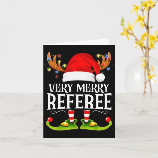 Carte Very Merry X-mas Referee Matching Christmas (Fleur jaune)