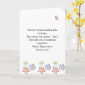 Carte very Relationship Faces Storms Love Quote (Fleur jaune)