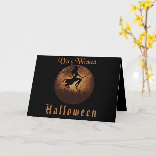 Carte Very Wicked Halloween (Fleur jaune)