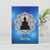Carte Vesak Day Bouddha et Mandala Vaisakha Purnima (Debout devant)