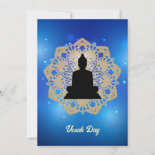 Carte Vesak Day Bouddha et Mandala Vaisakha Purnima