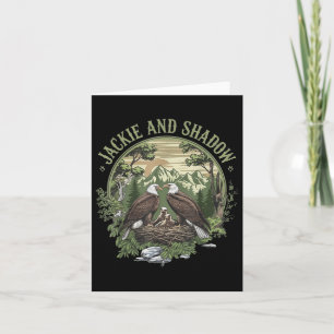 Carte Veste vintage Et Hadow Bald'Aigle Famille Nature