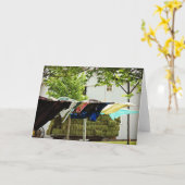 Carte Vêtements Amish et blanc de foin à l'intérieur (Fleur jaune)