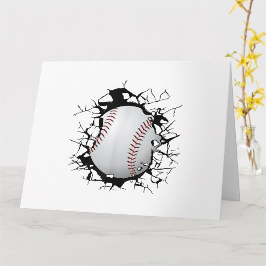 Carte Vêtements de baseball - Baseball (Fleur jaune)
