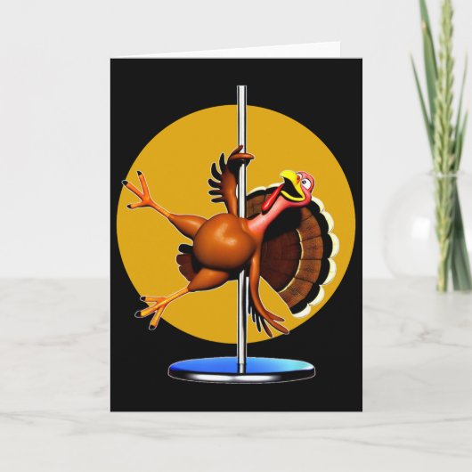 Carte Vêtements de danse de dinde drôle Pôle de danse Th (Devant)