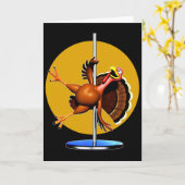 Carte Vêtements de danse de dinde drôle Pôle de danse Th (Fleur jaune)