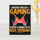 Carte Vêtements de jeu de prévision de week-end Ordinate (Fleur jaune)