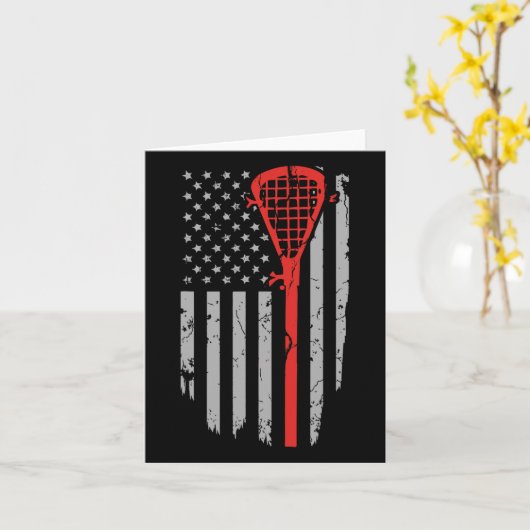Carte Vêtements de jeunesse de lacrosse de drapeau améri (Fleur jaune)