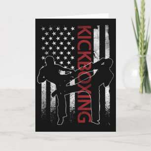 Carte Vêtements de kickboxing Drapeau Américain Kickboxe