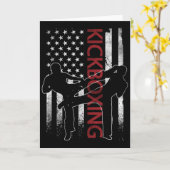 Carte Vêtements de kickboxing Drapeau Américain Kickboxe (Fleur jaune)