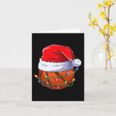 Carte Vêtements de Noël de basket-ball (Fleur jaune)