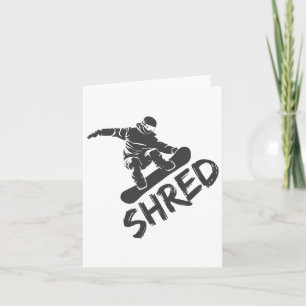 Carte Vêtements de snowboard Freestyle Snowboarder Shred