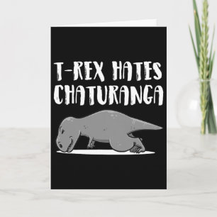 Carte Vêtements de yoga de T-rex de dinosaure drôles Cad