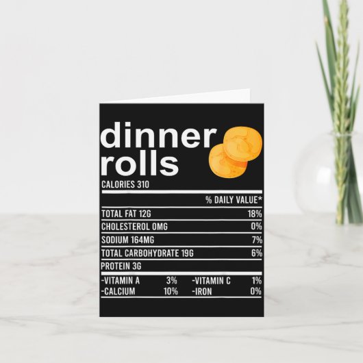 Carte Vêtements drôles de faits nutritionnels de petits (Devant)
