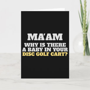 Carte Vêtements drôles de golf à disque Madame Pourquoi