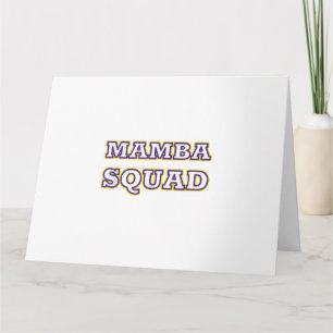 Carte Vêtements drôles de Mamba Squad pour amateur de se