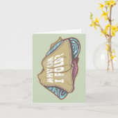 Carte Vêtements pliants, jour de lessive (Fleur jaune)