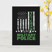 Carte Vétéran De La Police Militaire - Drapeau Américain (Fleur jaune)