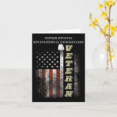 Carte Vétéran de l'opération Enduring Freedom  (Fleur jaune)