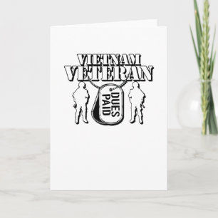 Carte Vétéran du Vietnam - droits payés les soldats