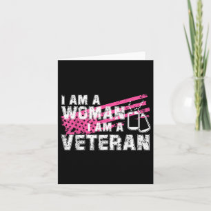 Carte Vétéran Femme Rose Drapeau Usa Jour des Vétérans