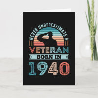 Vétéran né en 1940 80e anniversaire Cadeau militai