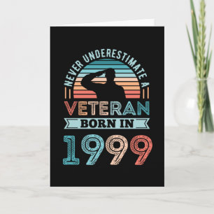 Carte Vétéran né en 1999 30e anniversaire Cadeau militai
