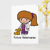 Carte Vétérinaire de l'avenir - Fille (Fleur jaune)
