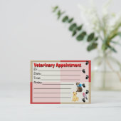 Carte vétérinaire de rappel de rendez-vous (Debout devant)