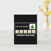 Carte Vétérinaire Je Travaille Pour Noël Pause 5 St (Fleur jaune)