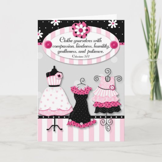 Carte Vêtez-vous… "carte d'encouragement d'écriture (Devant)