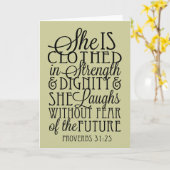 Carte Vêtu de force et de dignité (Fleur jaune)