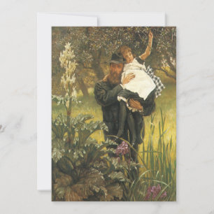 Carte Veuf par Tissot, Portrait d'art victorien vintage