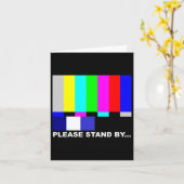 Carte Veuillez patienter Télévision Tv Test Pattern Hall (Fleur jaune)