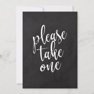 Carte Veuillez Prendre Un Mariage Chalkboard abordable