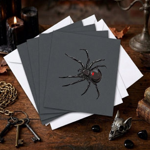 Carte Veuve noire Araignée Dessin Original Art