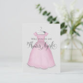 Carte Veux-tu être ma Demoiselle d'Honneur Robe de Maria (Debout devant)