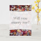 Carte "Veux-tu m'épouser ?" + Rustic Fallen Autumn Leave (Fleur jaune)