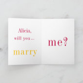 Carte Veux-tu m'épouser une proposition moderne personna (Intérieur)